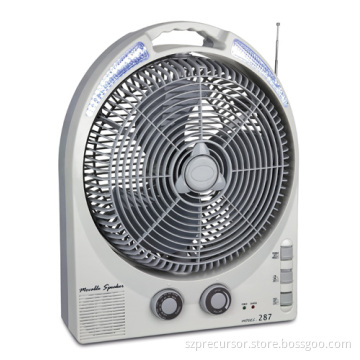 12inch Rechargeable Emergency AC/DC Fan with Radio Light (287)